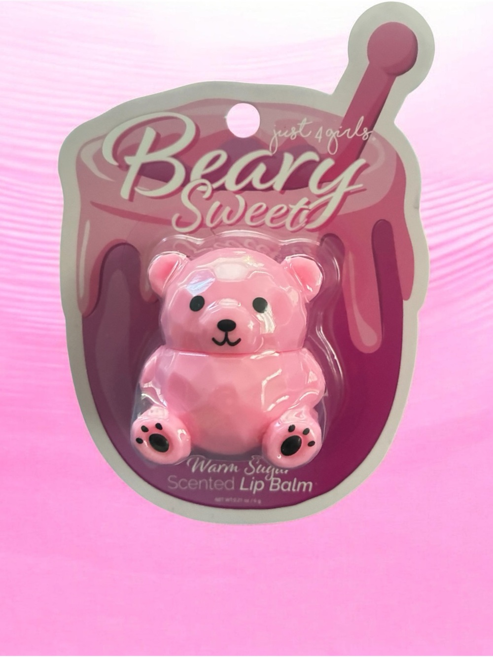 Pink Scented Bear Lip Balm